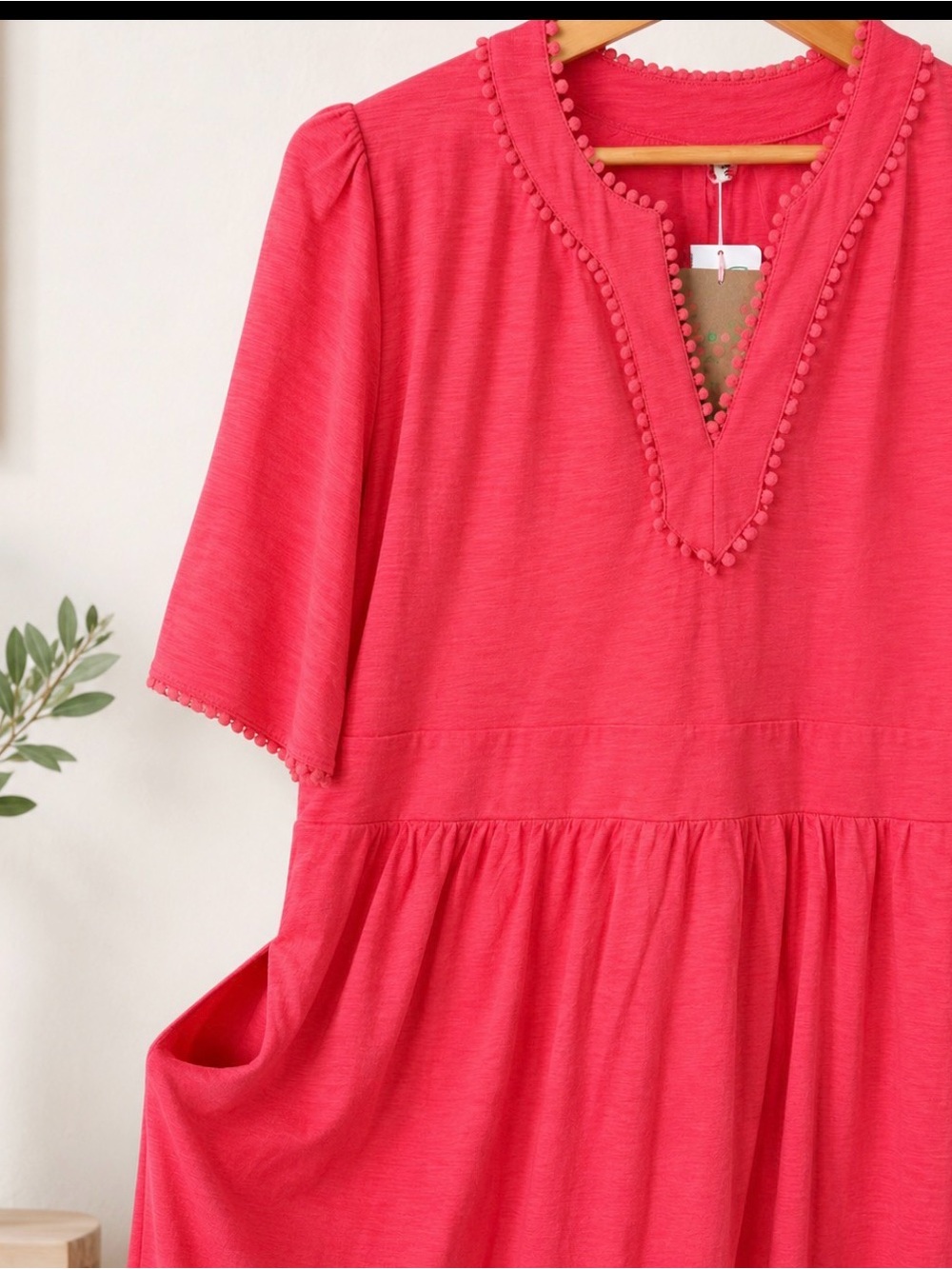 Boden Maddie Trim Jersey Dress Pink NWT Size 16-18 - Picture 5 of 9